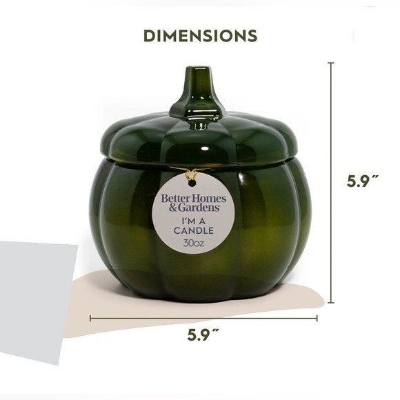 Better Homes and Gardens 3-Wick Pumpkin Jar Candle, Fresh Cut Frasier, 30 oz New - Picture 9 of 10